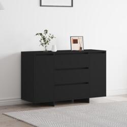 vidaXL Oldalszekrény Fekete 120x41x75 cm Műanyag (3333907)