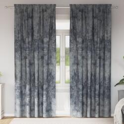 vidaXL Velúr Függönyök 2 db Pálcás ezüst szürke 245x140 cm (4107686)