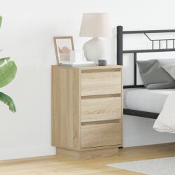 vidaXL Éjjeli kabinet LED világítással Sonoma tölgy 39x34, 5x65 cm Szerelt fa (869628) - vidaxl