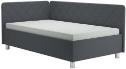 Blanar Kárpitozott tárolós ágy matraccal EMILE 110x200 cm szürke FIO110x200 s matrací a dvě čela (BK0007)