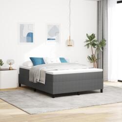 vidaXL Boxspring ágy matraccal Szürke 140x200 cm Kordbársony (3337467)