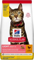 Hill's Hill' s Science Plan Feline Adult Light Chicken 10 kg + 12 alutasak GRÁTISZ