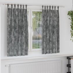 vidaXL Velúr Függöny 2 db Gombfüllel Szürke 175x140 cm (4107724)
