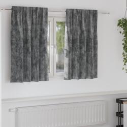 vidaXL Velúr Függönyök 2 db Pálcával Szürke 140x140 cm (4107688)