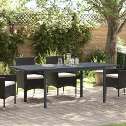vidaXL Bővíthető kertasztal 2 db Anthracite 210x90x73 cm Acél (3381205)