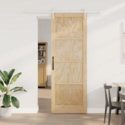 vidaXL csúszóajtó hardver szettel 83x232 cm Tömör fenyő (3333704)