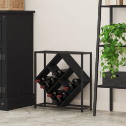 vidaXL Borállvány Fekete Tölgy 51x18x52, 5 cm Zárjegyezett Fa (868219)