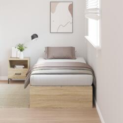 vidaXL Tároló Ágykeret Sonoma Tölgy 75x190 cm Műanyag Fa (3335415)