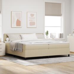 vidaXL Box Spring Ágy Matrachoz Világos Zöld Szürke 200x200 cm Kordbársony (3337530) - vidaxl