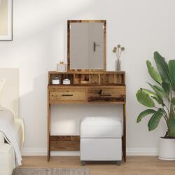 vidaXL Sminktükör Fiókokkal Régi Fa 79x41x140 cm (865143)