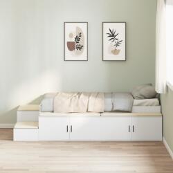 vidaXL Tárolós ágykeret Fehér 80x200 cm (3335573)