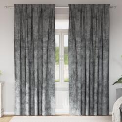 vidaXL bársony függönyök 2 db pálcás szürke 225x140 cm (4107690)