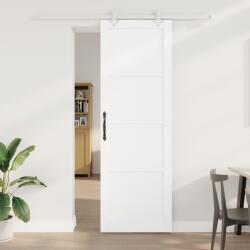 vidaXL csúszó ajtó hardverkészlettel Fehér 78x232 cm Szilárd Fenyő (3333587)