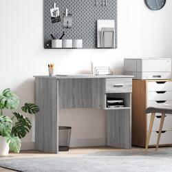 vidaXL Asztal tárolóval Szürke Sonoma 90x49.5x75 cm Forgácslap (869271) - vidaxl