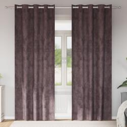 vidaXL Bársonyfüggöny 2 db Szemfüggöny Barna 260x140 cm (4107662)