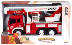Sunman Camion de pompieri cu macara, lumini si sunete, Maxx Wheels, 1: 16