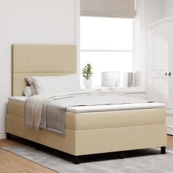 vidaXL Box Spring Ágy Matraceval Világos Zöld Szürke Kis Kétszemélyes Kordbársony Szövet (3337550) - vidaxl