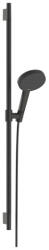 Hansgrohe Raindance Alive Select S 125 Unica S Puro 90 három funkciós zuhanyszett EcoSmart, szálcsiszolt fekete/króm 24603340 (24603340)