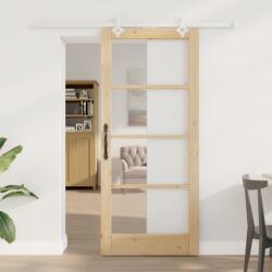 vidaXL Csúszó Ajtó Hardver Készlet 86x198.5 cm Tömör Fa Fenyő (3332227)