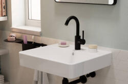 Hansgrohe Zesis S hidegindítású mosdó csaptelep 210 automata lefolyógarnitúrával, matt fekete 74740670 (74740670)