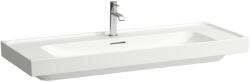 Laufen Meda porcelán mosdó 120x46 cm 3 csaplyukkal és túlfolyó nélkül, matt fehér H8141117571581 (H8141117571581)