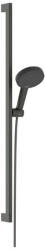 Hansgrohe Raindance Alive Select S 125 Unica E Puro 90 három funkciós zuhanyszett EcoSmart, szálcsiszolt fekete/króm 24601340 (24601340)