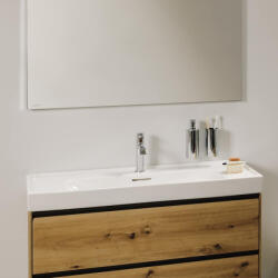 Laufen Meda porcelán mosdó pakolófelülettel 100x46 cm csaplyukkal és túlfolyóval, matt fehér H8101197571041 (H8101197571041)