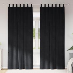 vidaXL Fekete Sötétítő Függöny Kerek Hurokkal 2 db Fekete (4107175) - vidaxl