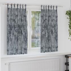 vidaXL bársonyfuggöny 2 db Gombfüllel Ezüstszürke 175x140 cm (4107719)