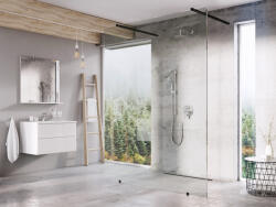 RAVAK Walk-In Free 120 zuhanyfal (Transparent) fekete GW9FG030SZ1 (GW9FG030SZ1)