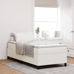 vidaXL Boxspring Ágy Krém 100x200 cm Corduroy Szövet (3337394)