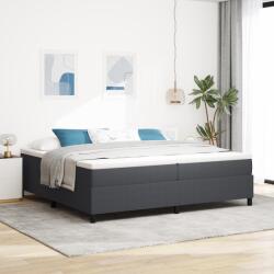 vidaXL Boxspring ágy matraccal Sötétszürke 200x200 cm Kordbársony anyag (3337483)