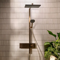 Hansgrohe Raindance Alive Q 2 funkciós zuhanyrendszer ShowerSelect Comfort E termosztáttal EcoSmart, szálcsiszolt bronz 24591140 (24591140)
