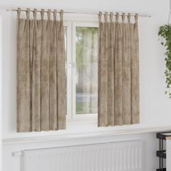 vidaXL Bársonyos Függöny 2 db Gombfüllel Sampány 175x140 cm (4107744)