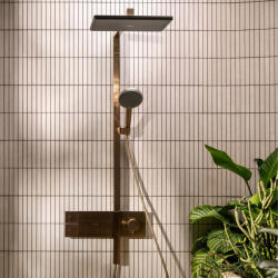 Hansgrohe Raindance Alive Q zuhanyrendszer ShowerSelect Comfort E termosztáttal EcoSmart, szálcsiszolt bronz 24581140 (24581140)