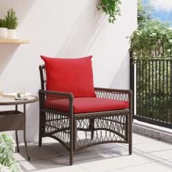 vidaXL Kerti Szék Párnákkal Barna 60x70x78 cm Poli Rattan (42006223)