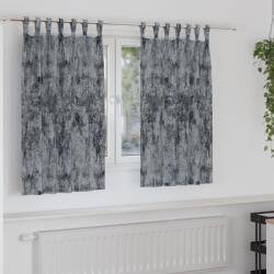 vidaXL Vellúr Függöny 2 db Gombfüllel Ezüst Szürke 140x140 cm (4107718) - vidaxl