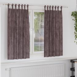 vidaXL Velúr Függönyök 2 db Gombfüles Barna 175x140 cm (4107729)