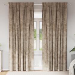 vidaXL Velúr Függönyök 2 db Szemmel Sampány 245x140 cm (4107711)