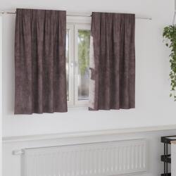 vidaXL Bársonyfűggönyök 2 db Szemelve Barna 140x140 cm (4107693)