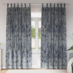 vidaXL Vellúrfüggöny 2 db gombfüllel Ezüstszürke 225x140 cm (4107720)