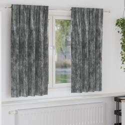 vidaXL Velúr Függönyök 2 db gyűrűs Szürke 175x140 cm (4107689)
