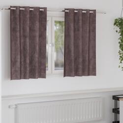 vidaXL Velúr Függöny 2 db Szemfüggönnyel Barna 140x140 cm (4107658)
