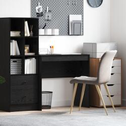 vidaXL Fekete tölgy íróasztal Fekete tölgy Szerelt fa 80 x 40 x 76 cm (869387)