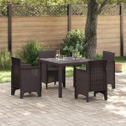 vidaXL Kerti Asztal Barna 100x100x73 cm Polirattan (871681)