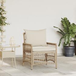 vidaXL Kerti Szék Párnákkal Bézs 60x70x78 cm Poli Rattan (42006221)
