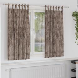 vidaXL Bársony Függönyök 2 db Gombfüggővel Kávétej 175x140 cm (4107739)