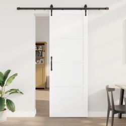 vidaXL Csúszó Ajtó 2-db-os Készlet FEHÉR és Fekete Fa 83 x 232 cm (3333733)