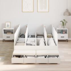 vidaXL tárolóágykeret Fehér 120x200 cm (3335629) - vidaxl