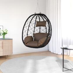 vidaXL Függő Tojás Szék Kosár Állvány Nélkül Kávé Poli Rattan (42003847) - vidaxl